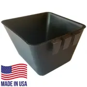 Bulk Cage Cups 100pcs Square 1.2 Quart Cup Black Hanging Feed & Water Chickens