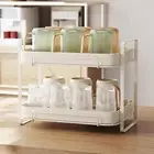 Desktop Organizer Rack Tea Cup Storage Rack Spice Jars Organization and Storage