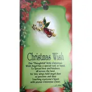 Thoughtful Little Angel Card Christmas Wish 954 and Angel Pin with Austrian C...