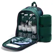 Trailmaster 4 Person Insulated Picnic Backpack w/Blanket