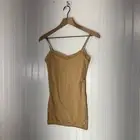 NWOT 2000s American Eagle Lace Trim Nude Cami w/ Built-In Bra M Y2K Dead Stock