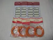 Genuine KILNER Orange Standard Replacement Canning Jar Seals and Labels Lot NEW