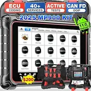 Autel MaxiPRO MP900 Car Diagnostic Tool Kit, MP900E MP900E Kit, MP808BT Pro Kit, MP808S Kit, ECU Coding & Bidirectional such as MS906 PRO MP900BT, 11 Pieces OBD1 Cable, 40+ Reset, 150+ Brands