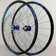 Road Bike Wheelset MTB Bicycle Wheelset ，26/27.5/29 Inch Bicycle Wheelset Ultralight Front/Rear Wheel Set Rim 8-12 Speed Disc Brake Mountain Road Bicycle Wheels Wheelset(Blue,29inch)