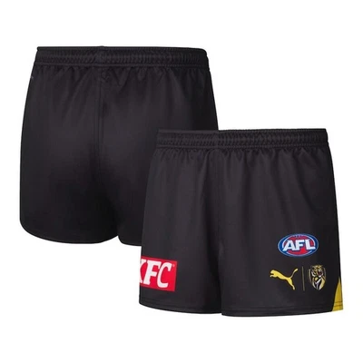 Richmond Tigers 2025 AFL PUMA Mens Replica Home Shorts | Black by Sporting House