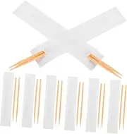 FIXOSHEE Portable Individually Wrapped Bamboo Toothpicks Single Sided Point Natural Bamboo Picks with Packaging for Appetizers Fruits for Hotels and Restaurants