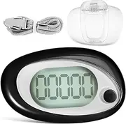 Kisangel Walking Pedometer Clip Step Counter for Fitness Portable Outdoor Tracker with Lanyard User Friendly Interface Reset Function for All Ages