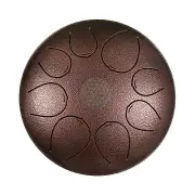 5.5 Inch Mini Metal Red Steel Tongue Drum Hand pan Chakra Drum Healing Sound