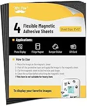 Mr. Pen- Adhesive Magnetic Sheets, 8" x 10", 4 Pack, Magnetic Sheet, Magnetic Paper, Magnet Paper Sheets, Magnetic Sheets with Adhesive Backing, Flexible Magnetic Sheet, Photo Magnets, Magnet Sheet
