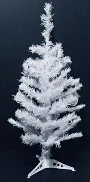 Small Christmas Tree White Artificial 2 Ft Table Top Natural Style Pine Tree New