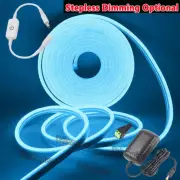 5M-20M DC12V LED Strip Neon Rope Lights Dimmable Flexible Lamp Tube Bar Sign DIY