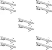 [DEARMAMY] Musical Note Tie Clip Ties Trendy Jewelry Chain Brooch Pin Collar Pin Professional Tie Clips Classic Tie Clips Men Brooch Pin Tie Pin Business Tie Accessories Silver