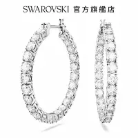 在飛比找Yahoo奇摩購物中心優惠-SWAROVSKI 施華洛世奇 Matrix 大圈耳環圓形切