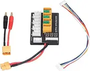 Charging Board, XT60 20A Cycle Display Parallel Board, Visual Alert-LED, Banana Connector Compatible for Most Balanced Chargers