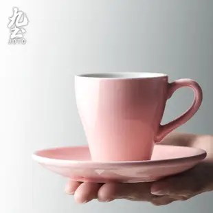 九土糖果色系迷你咖啡杯ins風歐式陶瓷咖啡杯濃縮迷你意式咖啡杯碟套裝馬卡龍色系客製杯子情侶杯水杯咖啡馬克杯CFR0065