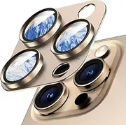 Camera Lens Protector Compatible with iPhone 16 Pro Max/16 Pro, Aluminum Alloy Sapphire Glass Camera Screen Cover, Case Friendly 【Desert Titanium】