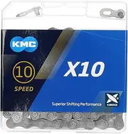 KMC Unisex's X10 Chain, Grey, 114 Link