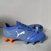 Puma AVANT PRO Rugby Men's Cleats Boots Metal Blue Orange 106714-03 SZ 7 New