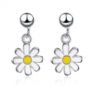 3PCS Copper Woman Fashion Jewelry Simple Retro Flower Long Tassel Earrings