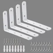 Alise Floating Shelf Brackets,White Bracket for Shelves Heavy Duty L Wall Bracke