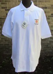 VINTAGE La Mode 1994 Barbra THE CONCERT White Collared Polo Shirt Sz M NWT