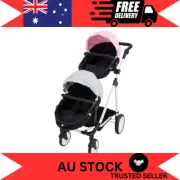 Deluxe Twin Doll Pram Stroller Toy | Double Buggy for Kids | Fits 2 Dolls