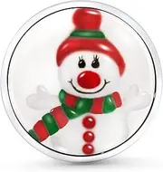 ANDANTE Chunk Click Button (Snowman) for Chunk Bracelets, Chunk Rings, Chunk Keyrings and Other Chunk Accessories