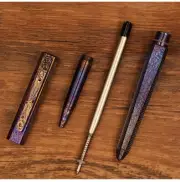 New Handmade Titanium Ballpoint Pen EDC Signature Writing Pocket Pen Collectible