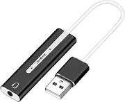 Gatuida Integrated 3.1 Sound Card 7.1 Channel Sound Track Microphone Headphone Support Volume Control Sturdy Design Black