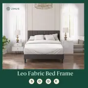 Bed Frame Queen Double King Single Full Size Mattress Base Platform Fabric LEO
