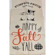 Pumpkin Patch Harvest Farm Fresh Happy Fall Y'all Decorative Throw Pillow Covers