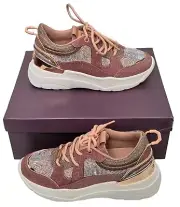CARVELA Louder Pink Lace Up Ladies Fabric Flat Sneakers Trainers EU 36 UK 3