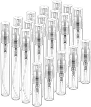 20 PCS Mini Spray Bottle Plastic Perfume Atomizer Refillable Pocket Dispenser Empty Travel Sprayer Portable Sample Containers for Perfume Makeup Toner Facials Body Mists