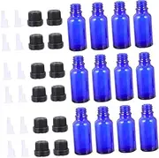 OFFIGAM 15pcs Glass Dropper Bottles Essential Oil Liquid Containers with Practical Design for Travel Compact Storage and Easy Dispensing for Makeup and More