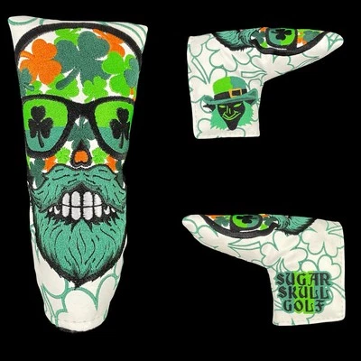 Sugar Skull Golf 2025 St Patrick’s Day Blade Putter Cover