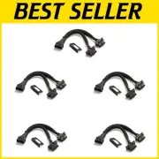Durable OBD II 1FT Splitter 16 Pin Cable Adapter 1 Male 2 Female - 5 Pack