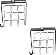 ULTECHNOVO 2sets Adjustable Cabinet Hooks for Door Cubicle Hanger Iron Hanging Hooks Over Organizer 10pcs*2