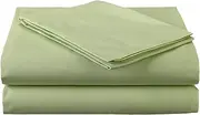 Waterbed Sheets King Size 100% Cotton 15 Inches -Deep Pockets- Attached Waterbed Sheet Set- 4 Piece - Hotel Luxury Bed - Extra Soft -Sage Solid Bed Sheets -King Waterbed Sheet
