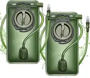 Paukis Hydration Bladder 2L, Leak Proof Water Bladder for Hiking Backpack, BPA-Free Water Pouch Water Reservoir for Camping Cycling Running, 2Pack