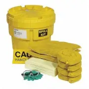 Spilltech Spill Kit Drum Biohazard Cleanup 15 Gal Absorbent Pads Gloves PPE