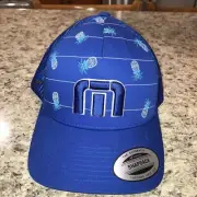 Travis Mathew Big Bend Pineapples Golf Hat Cap Snapback New Royal Blue FlexFit