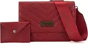 [Montana West] Wrangler Crossbody Wallet Purses for Women Vegan Leather 2 in 1 Magnetic Buckle Wallet Purses with Crossbody Strap