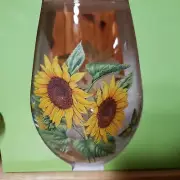 New Set 4 Portmeirion Botanic Garden 19oz Stemless Wine Glasses Floral Barware