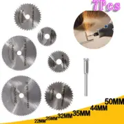 7X HSS Mini Circular Saw Blade Grinder Cutting Wheel Discs Drill Kit Rotary Tool