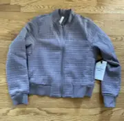Lululemon Serene Travels Reversible Bomber Lunar Rock New Size 8 Grey Purple