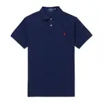 POLO RALPH LAUREN RL 熱銷刺繡小馬短袖POLO衫(CUSTOM SLIM FIT)-深藍色