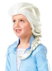 Frozen 2 Girls Blonde Elsa Braid Costume Wig