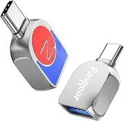 Fasgear USB C Adapters - 2 Pack USB C Male to USB 3.1 Female Adapters 10Gbps High-Speed Data Sync Compatible with Mac-Book Pro Thunderbolt 3/4 Connector/i-Pad Mini/iPhone 14 13/Galaxy S22 (Grey)