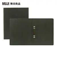 在飛比找momo購物網優惠-【MUJI 無印良品】資料夾/線圈式/A4.2孔.深灰