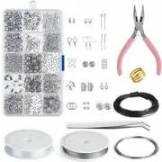 1072PCS DIY Jewelry Making Kit Necklace Earrings Handmade Craft Repair Tool AU